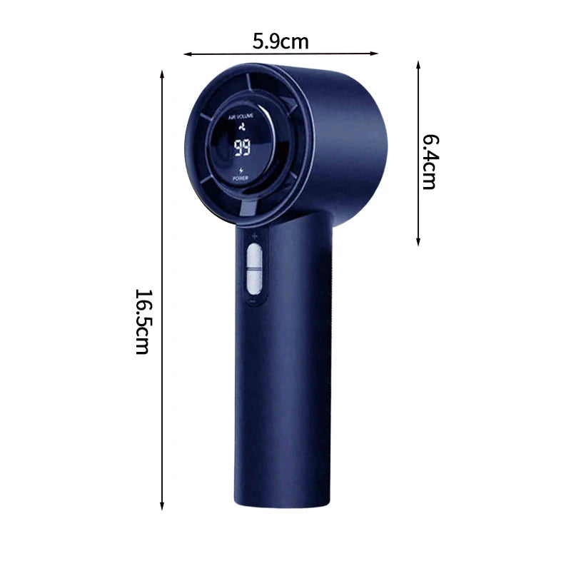 Mini Bladeless Handheld Fan USB Rechargeable Hand Fan Portable Personal Highspeed Fans Electric Eyelash Fan