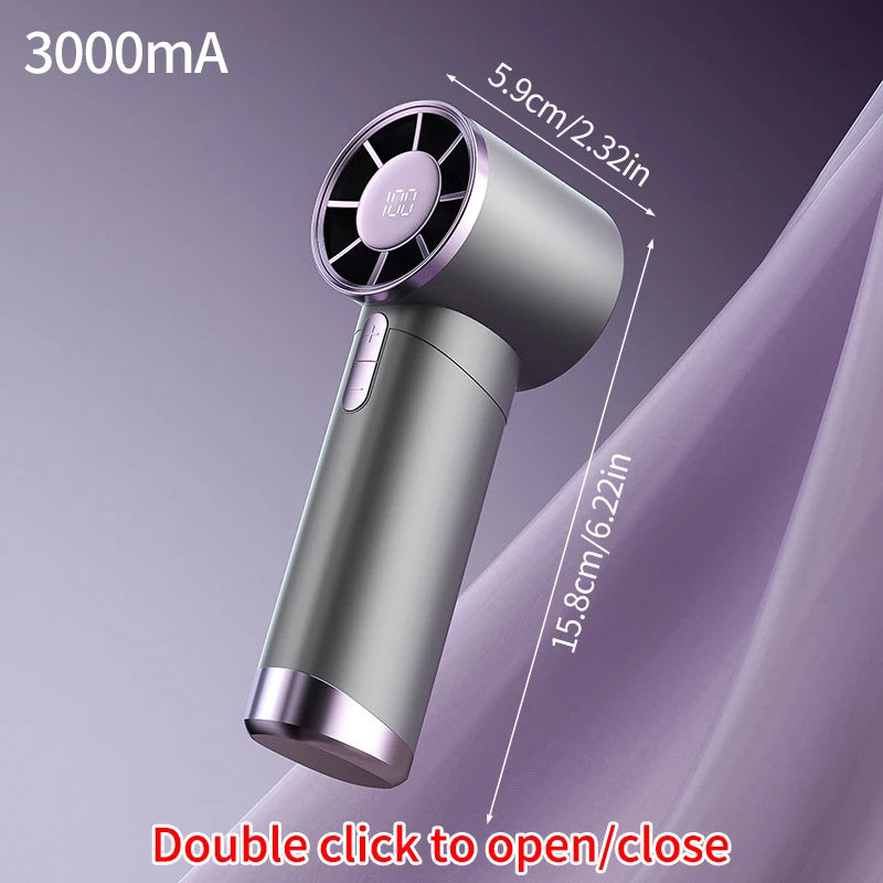 Mini Bladeless Handheld Fan USB Rechargeable Hand Fan Portable Personal Highspeed Fans Electric Eyelash Fan