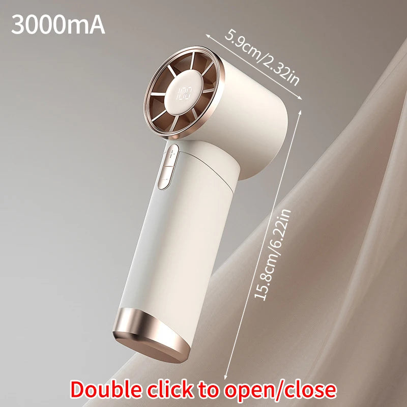 Mini Bladeless Handheld Fan USB Rechargeable Hand Fan Portable Personal Highspeed Fans Electric Eyelash Fan