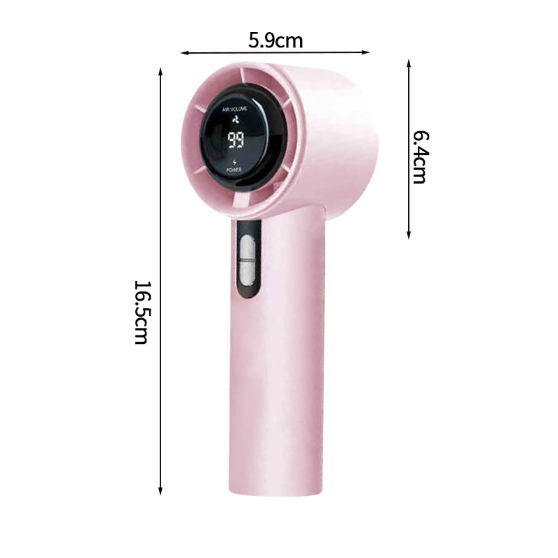 Mini Bladeless Handheld Fan USB Rechargeable Hand Fan Portable Personal Highspeed Fans Electric Eyelash Fan