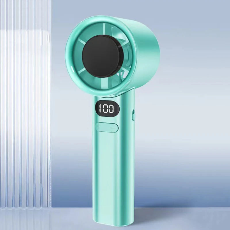 Mini Bladeless Handheld Fan USB Rechargeable Hand Fan Portable Personal Highspeed Fans Electric Eyelash Fan
