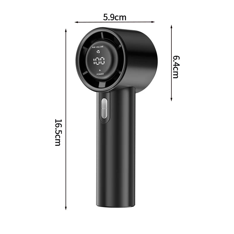 Mini Bladeless Handheld Fan USB Rechargeable Hand Fan Portable Personal Highspeed Fans Electric Eyelash Fan