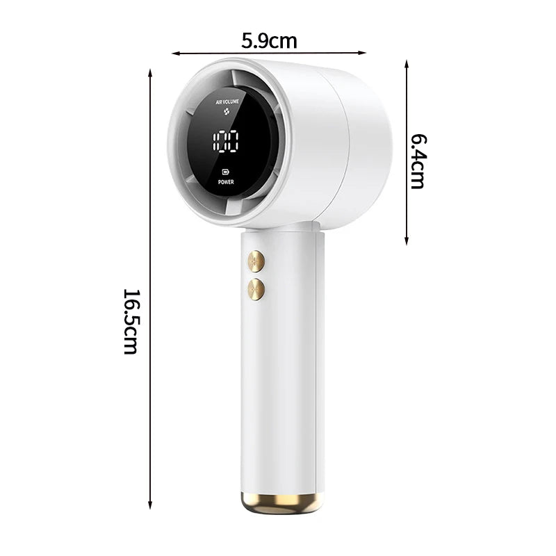 Mini Bladeless Handheld Fan USB Rechargeable Hand Fan Portable Personal Highspeed Fans Electric Eyelash Fan
