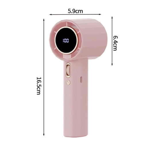 Mini Bladeless Handheld Fan USB Rechargeable Hand Fan Portable Personal Highspeed Fans Electric Eyelash Fan