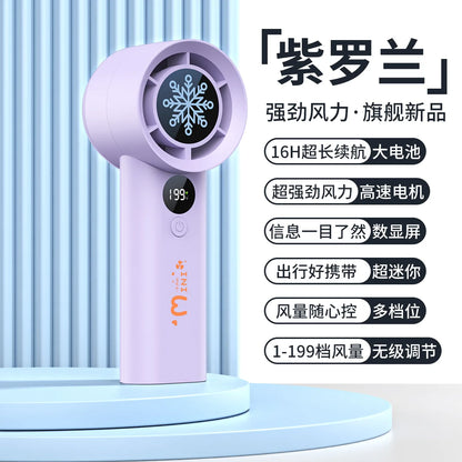 Mini Bladeless Handheld Fan USB Rechargeable Hand Fan Portable Personal Highspeed Fans Electric Eyelash Fan