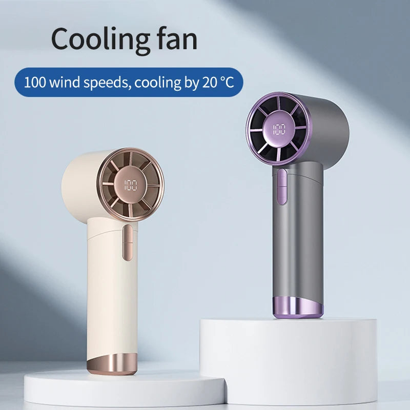 Mini Bladeless Handheld Fan USB Rechargeable Hand Fan Portable Personal Highspeed Fans Electric Eyelash Fan