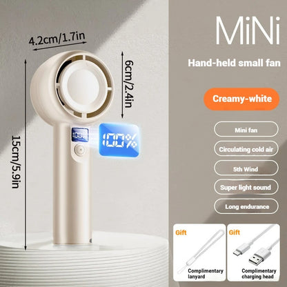 Mini Bladeless Handheld Fan USB Rechargeable Hand Fan Portable Personal Highspeed Fans Electric Eyelash Fan