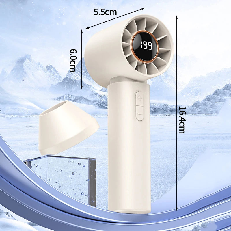 Mini Bladeless Handheld Fan USB Rechargeable Hand Fan Portable Personal Highspeed Fans Electric Eyelash Fan