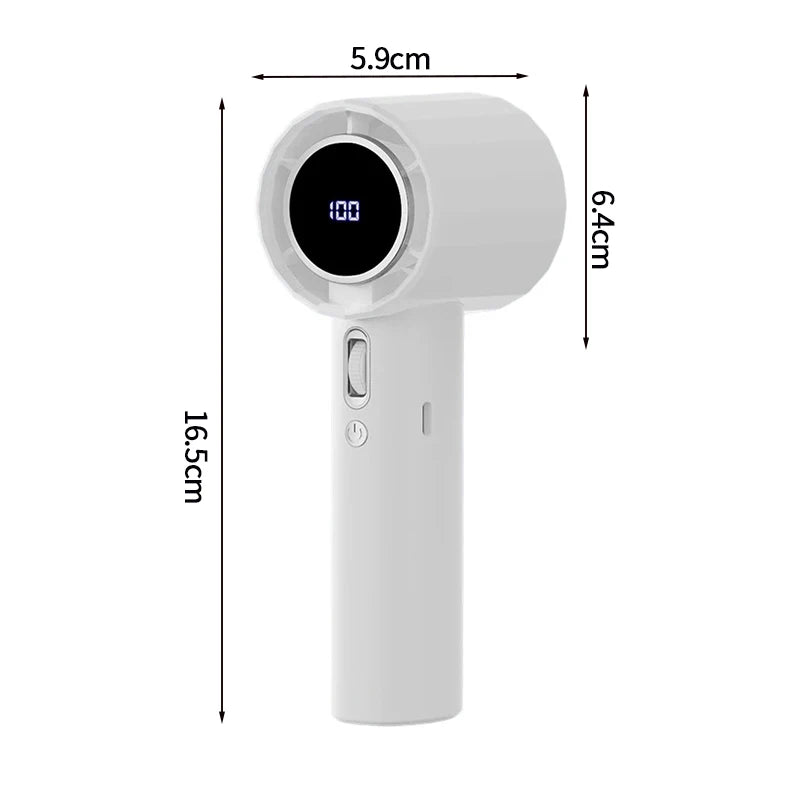 Mini Bladeless Handheld Fan USB Rechargeable Hand Fan Portable Personal Highspeed Fans Electric Eyelash Fan