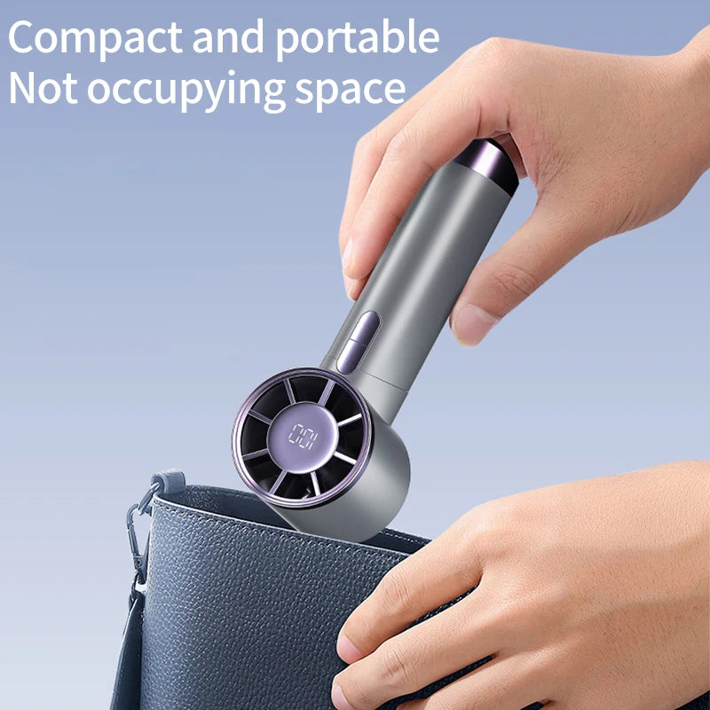 Mini Bladeless Handheld Fan USB Rechargeable Hand Fan Portable Personal Highspeed Fans Electric Eyelash Fan
